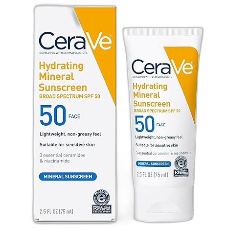 CeraVe 100% Mineral Sunscreen SPF 50 -75Ml